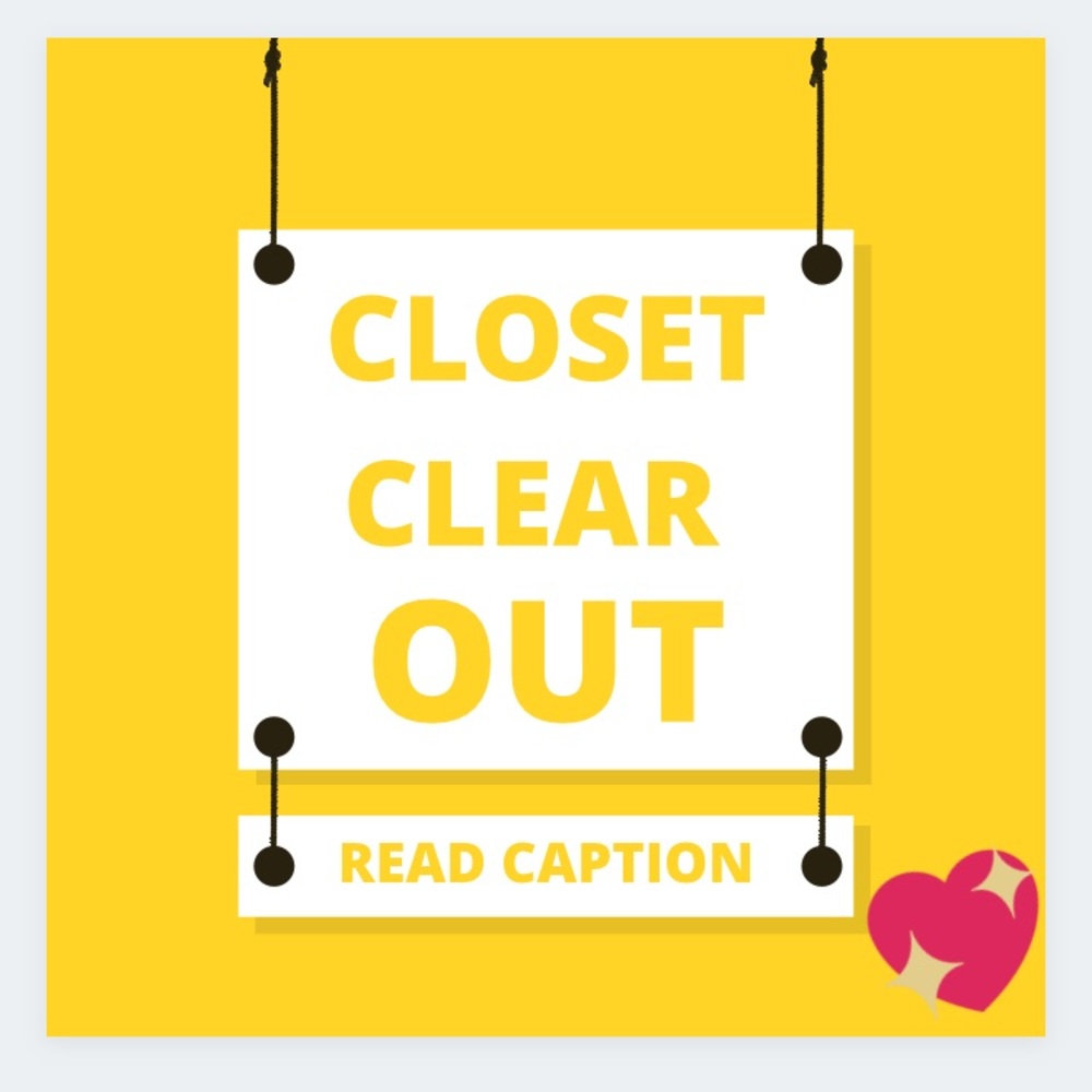 Closet Clear Out! Read Caption
